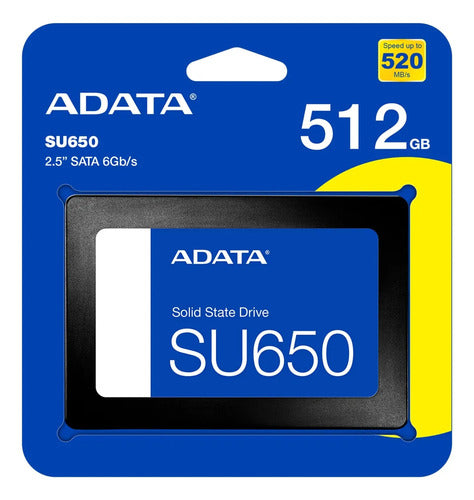 Interno Adata Ultimate Su650 Asu650ss-512gt-r Sata 512gb Negro