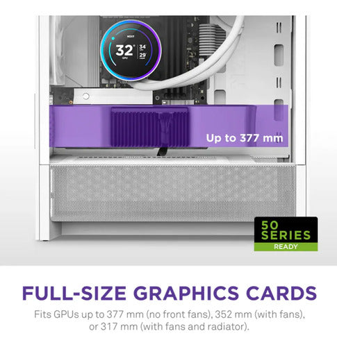 Gabinete Nzxt H3 Flow Blanco Micro Atx Incluye 1 Ventilador Blanco