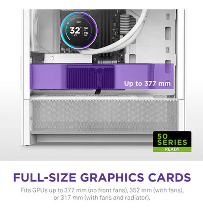 Gabinete Nzxt H3 Flow Blanco Micro Atx Incluye 1 Ventilador Blanco