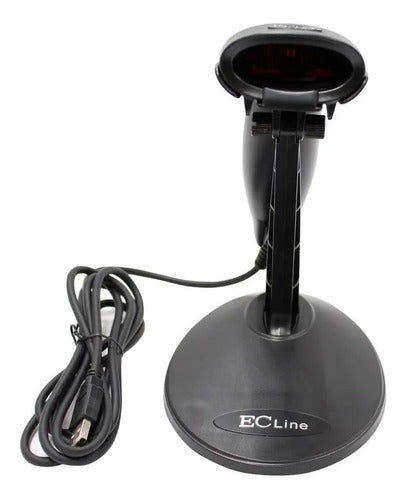 Lector De Código De Barras Con Soporte Ec Line Ec-ls-9620 Usb/ps-2/rj-45 1d Negro