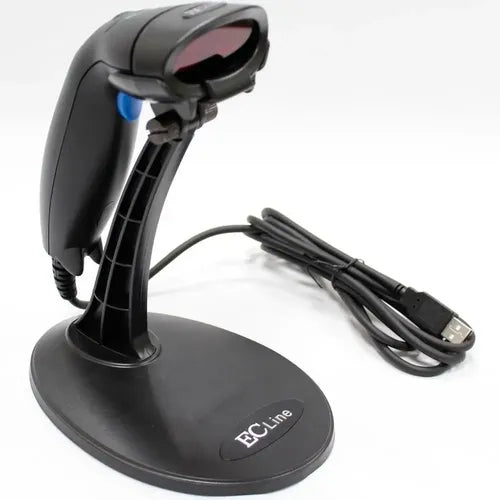 Lector De Código De Barras Con Soporte Ec Line Ec-ls-9620 Usb/ps-2/rj-45 1d Negro