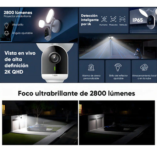 Tp-link Camara Ip Tapo C720 2k Ip65 Qhd Proyector Activado Blanco