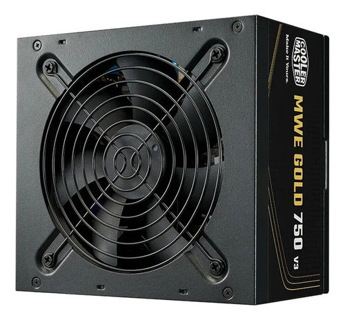 Fuente De Poder Cooler Master Mwe Gold 80 Plus Gold Atx 750w Negro