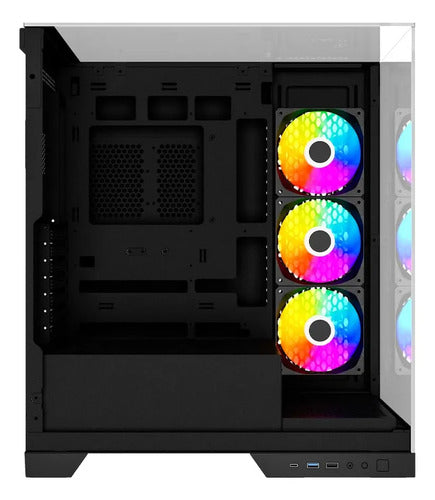 Gabinete Ocelot Gaming Glass Hunter 3, Mini-tower Negro Negro