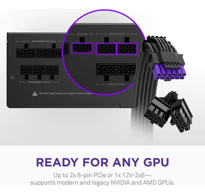 Fuente De Poder Nzxt C750 Gold Core Modular 80+ Gold Negro Negro