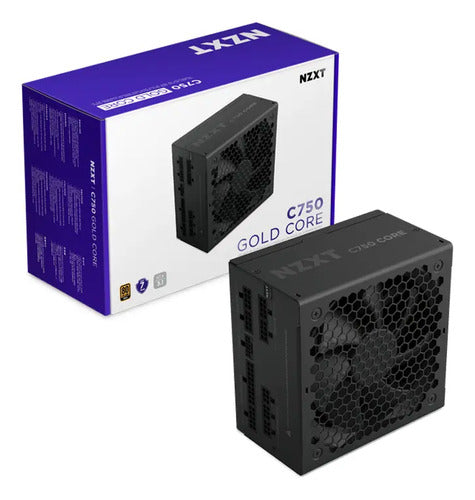 Fuente De Poder Nzxt C750 Gold Core Modular 80+ Gold Negro Negro