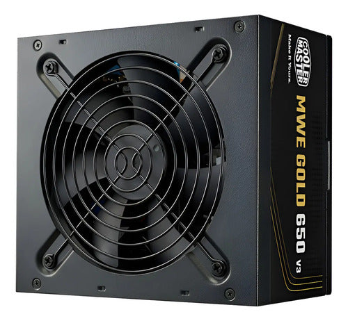 Fuente De Poder Cooler Master Mwe Gold 650 80 Plus Gold Atx Negro