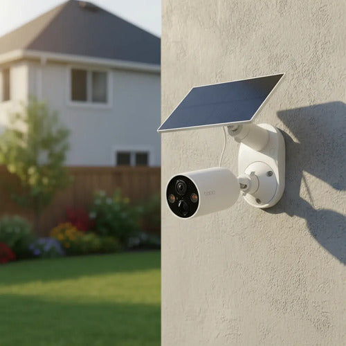 Cámara Con Panel Solar Wi-fi Tp-link Tapo C425 2k Qhd Blanca Blanco