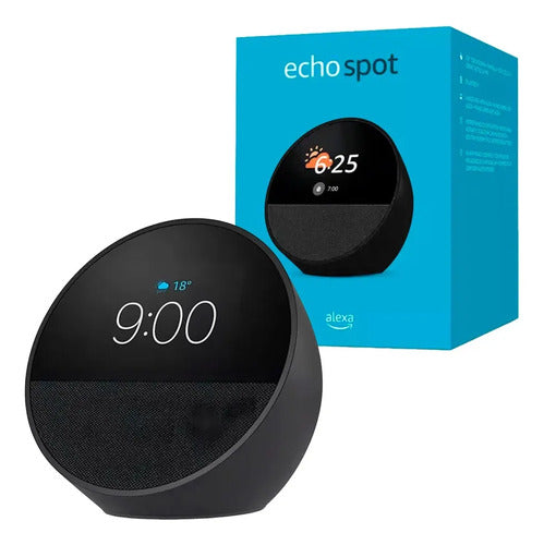 Bocina Inteligente Amazon Echo Spot Negro Negro