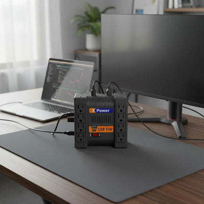 Regulador De Voltaje Complet Modelo Erv-9-002 1300va Usb Negro