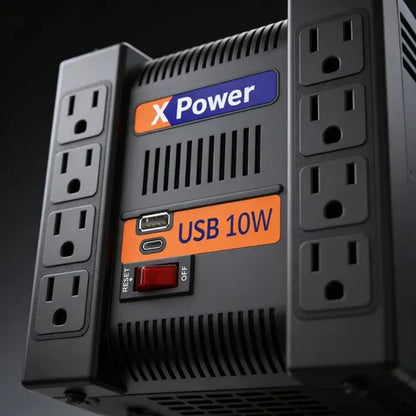 Regulador De Voltaje Complet Modelo Erv-9-002 1300va Usb Negro