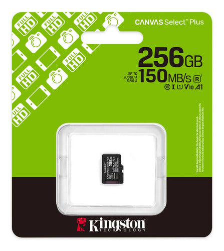 Flash Micro Sd Kingston Canvas Select Plus 256gb 150mb