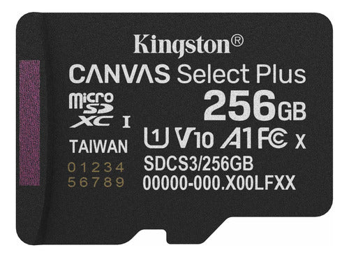 Flash Micro Sd Kingston Canvas Select Plus 256gb 150mb