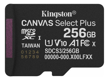 Flash Micro Sd Kingston Canvas Select Plus 256gb 150mb