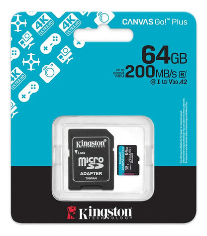 Memoria Microsd Kingston Canvas Go Plus Gen4 64gb 200mb/s