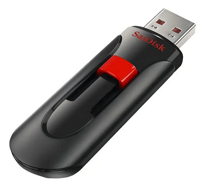 Memoria Usb Sandisk Cruzer Glide 128gb 3.0 Liso Negro Y Rojo Negro/rojo Liso