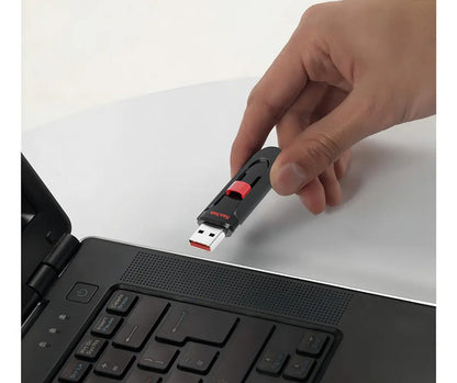 Memoria Usb Sandisk Cruzer Glide 128gb 3.0 Liso Negro Y Rojo Negro/rojo Liso