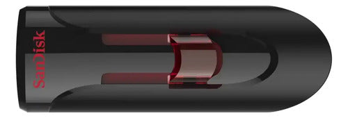Memoria Usb Sandisk Cruzer Glide 128gb 3.0 Liso Negro Y Rojo Negro/rojo Liso
