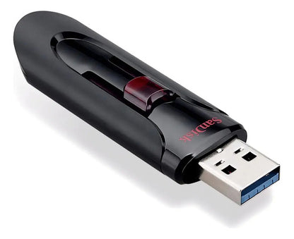 Memoria Usb Sandisk Cruzer Glide 128gb 3.0 Liso Negro Y Rojo Negro/rojo Liso