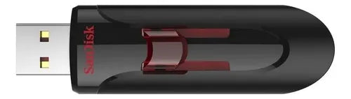 Memoria Usb Sandisk Cruzer Glide 128gb 3.0 Liso Negro Y Rojo Negro/rojo Liso