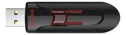 Memoria Usb Sandisk Cruzer Glide 128gb 3.0 Liso Negro Y Rojo Negro/rojo Liso