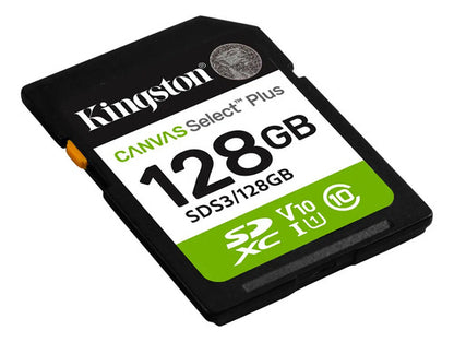 Memoria Sd Kingston Canvas Select Plus G3 128gb U1 V10 150mb