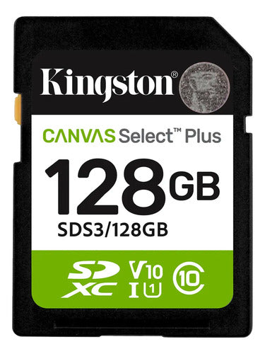 Memoria Sd Kingston Canvas Select Plus G3 128gb U1 V10 150mb