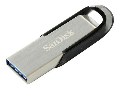Memoria Usb Sandisk Ultra Flair 64gb 3.0 Plateado Y Negro Plateado/negro Liso