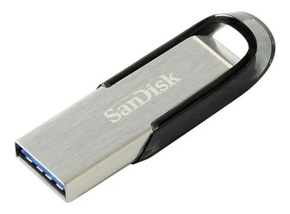 Memoria Usb Sandisk Ultra Flair 64gb 3.0 Plateado Y Negro Plateado/negro Liso