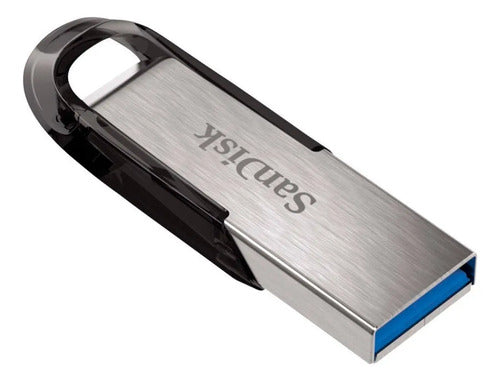 Memoria Usb Sandisk Ultra Flair 64gb 3.0 Plateado Y Negro Plateado/negro Liso