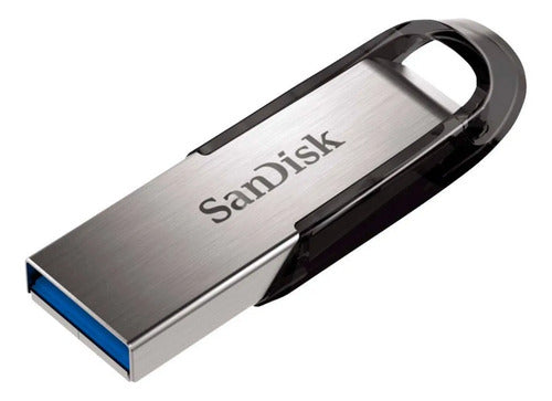 Memoria Usb Sandisk Ultra Flair 64gb 3.0 Plateado Y Negro Plateado/negro Liso