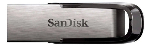 Memoria Usb Sandisk Ultra Flair 64gb 3.0 Plateado Y Negro Plateado/negro Liso