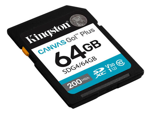 Memoria Sd Kingston Canvas Go Plus Gen4 64gb 200mb/s U3 V30