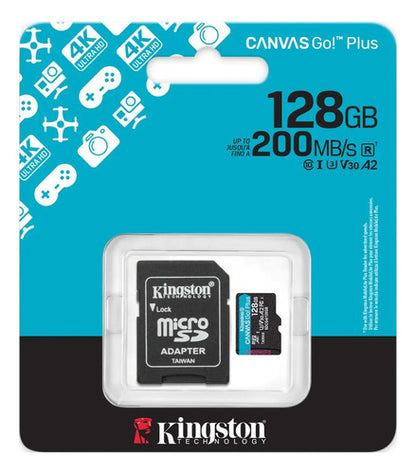 Memoria Microsd Kingston Canvas Go Plus Gen4 128gb 200mb/s