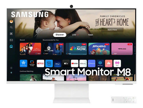 Monitor Samsung Smart M8, M80f, 32  4k-uhd Flat 60hz, 4ms Blanco