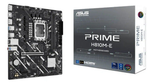 Tarjeta Madre Asus Prime H810m-e, Micro-atx  1851 128gb Ddr5 Negro