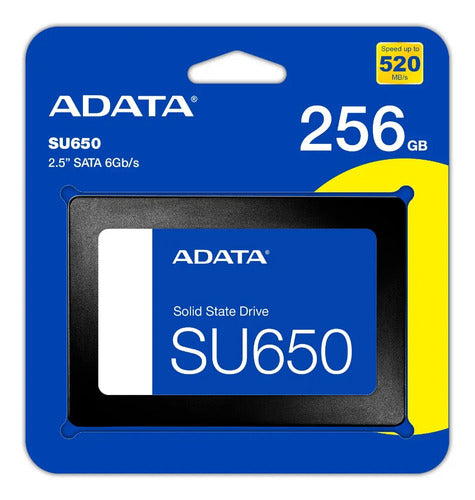 Ssd Adata Ultimate Su650, 256gb, 2.5 , 450mb/s 520mb/s Negro Azul