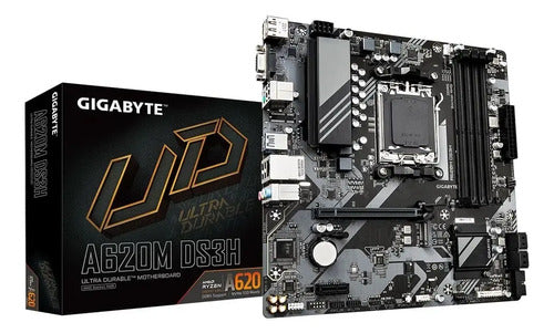 Tarjeta Madre Gigabyte A620m Ds3h, Micro-atx Am5 192gb Ddr5 Negro