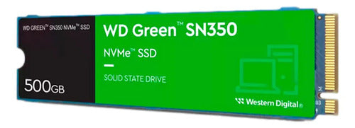 Ssd Wd Green Sn350 Nvme, 500gb, M.2, 1500 Mb/s 2400 Mb/s Verde
