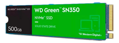 Ssd Wd Green Sn350 Nvme, 500gb, M.2, 1500 Mb/s 2400 Mb/s Verde