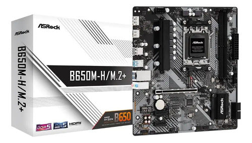 Tarjeta Madre Asrock B650m-h/m.2+, Micro-atx Am5 96gb Ddr5 Negro