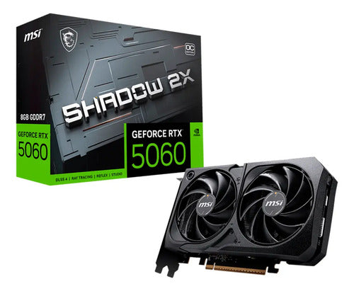 Tarjeta De Video Nvidia Rtx 5060 Msi Shadow 2x Oc, 8gb Gddr7