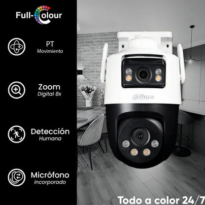 Cámara Seguridad Dahua Ipc-wpt1539dd-sw-5e2-pv Ip Pt Wifi Blanco