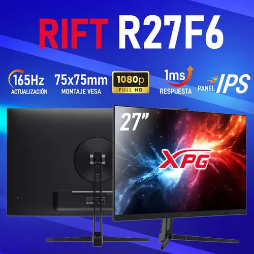 Monitor Gamer Xpg Rift R27f6 Lcd 27 , Full Hd Freesynz 165hz Negro