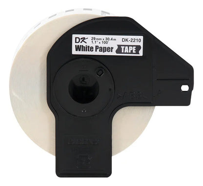 Etiqueta Blanca Continua De Papel Brother Dk2210 De 29 X 30 Negro