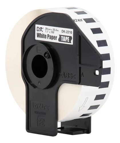 Etiqueta Blanca Continua De Papel Brother Dk2210 De 29 X 30 Negro