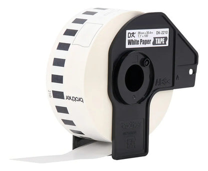Etiqueta Blanca Continua De Papel Brother Dk2210 De 29 X 30 Negro