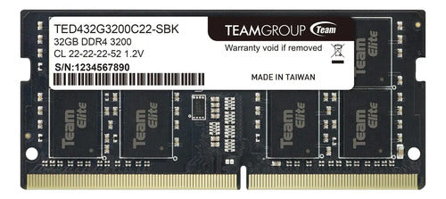 Memoria Ram Team Group Elite Ddr4, 3200mhz, 32gb So-dimm