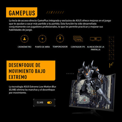 Monitor Gamer Curvo Asus Vg32wq3b Lcd 31.5 , 180hz 2560x1440 Negro