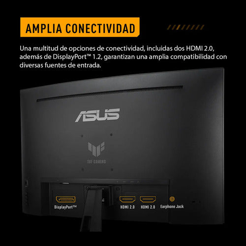 Monitor Gamer Curvo Asus Vg32wq3b Lcd 31.5 , 180hz 2560x1440 Negro